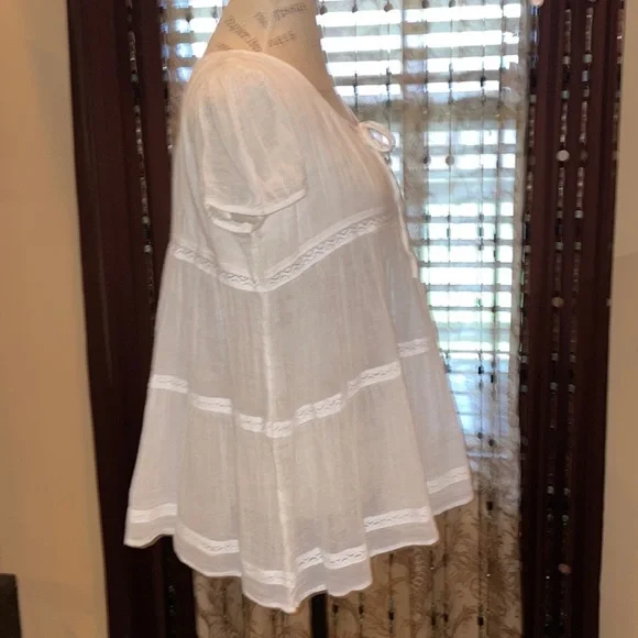 Denim & Supply Ralph Lauren L Peasant Bohemian Southwest Cap Sleeve Pullover Top - Picture 15 of 16